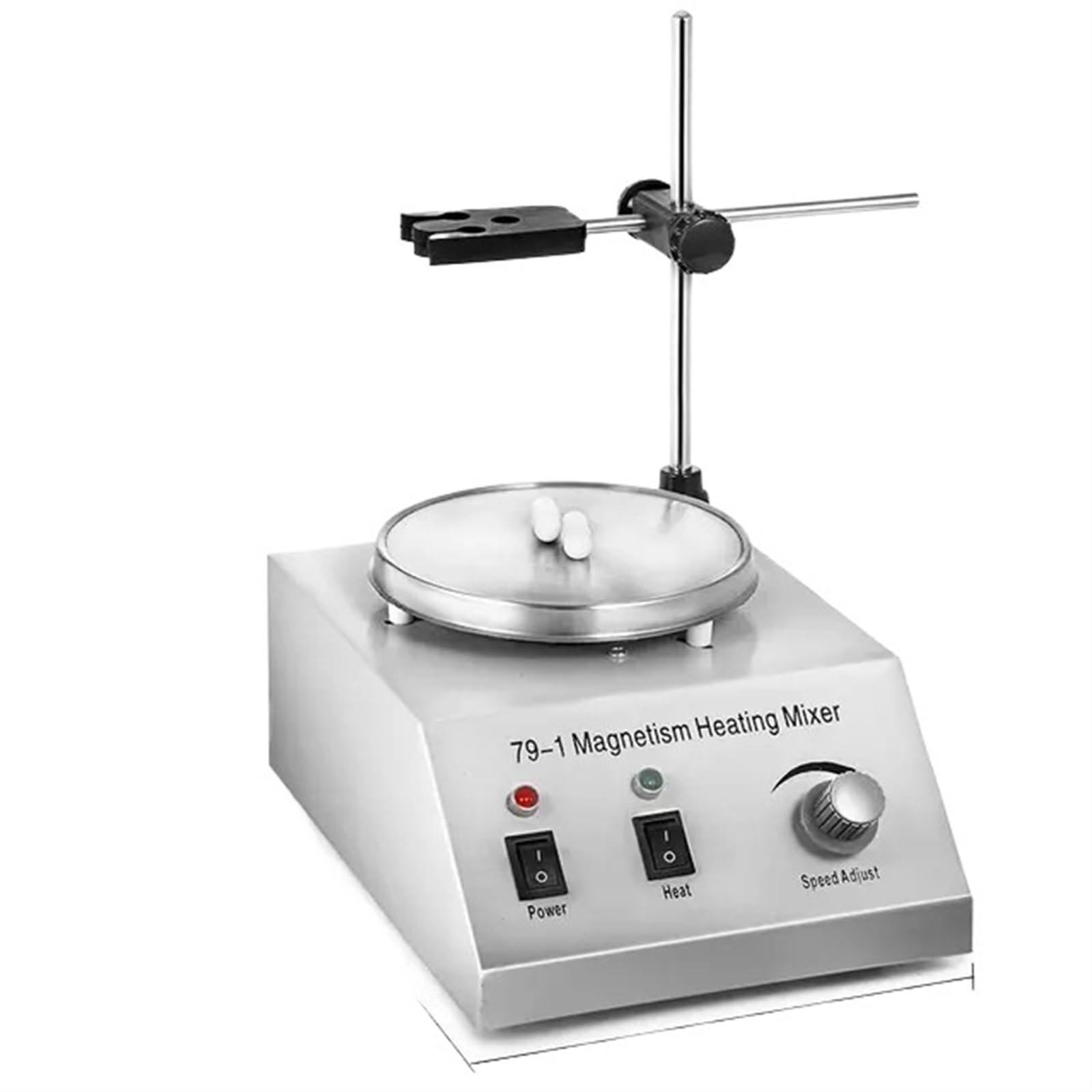 CUDTAPI 1L Heating Magnetic Stirrer Hot Plate W/Stir Bar 0-1600R/Min Vor-tex Mixer Distillation Kit Chemistry Laboratory Equipment