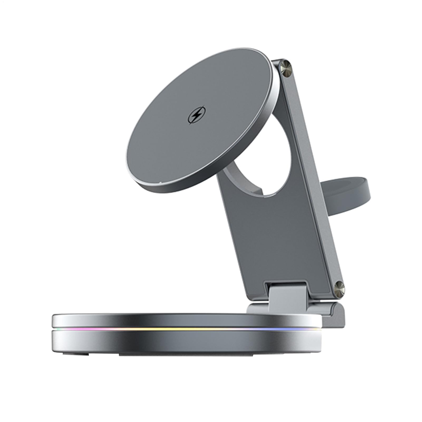 Estación De Recarga Inalámbrica Carga Rápida Magnética | Soporte Carga Inalámbrica 360° Soporte Plegable Portátil para Móvil, Consola, Hogar, Viaje, Bolso, Escritorio, Mesita De