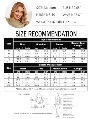Image of Ekouaer Pajamas for Women Set 2 Piece PJ Soft Comfy Lounge Sets Short Sleeve Tops Shorts Sets Cotton Sleepwear S-XXL