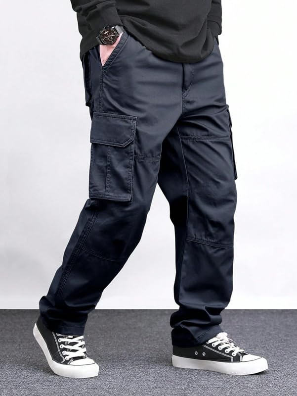Image of Amazon Brand - INKAST Men Multi-Pocket Cargo Pants Casual Fit Trousers Stylish Cargo Trousers