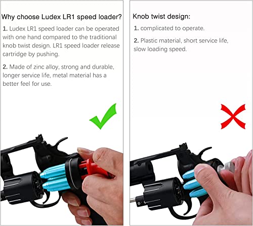 Ludex 5 Shot Revolver Speed Loader For .38 Special/.357 Magnum(1 Pack).Fits S&W 36,37,38,40,42,49,60,340,360/Charter Arms/Taurus 85, 605, 651, 851/Rossi 68/Ruger Sp101 #TOP4