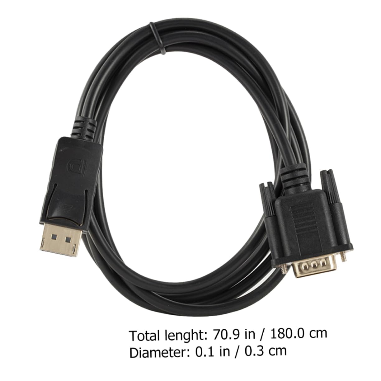 SEWACC Displayport to Vga Cable Reliable Connector for Projector and Desktop Monitor Secure Latch Design Easy to Use for Extended Desktop Mirrored Display Setup