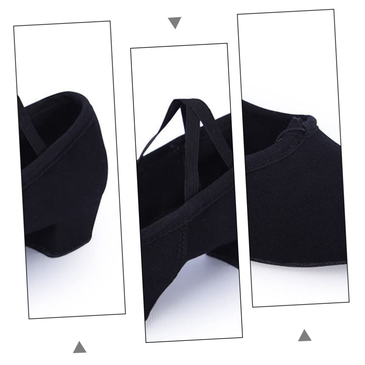 COLLBATH Scarpe da Ballo Ballerine per Adulti Balletto Toccare Le Scarpe Abbigliamento Scarpe da Yoga per Adulti Scarpe Latine per Donna Basso Tomaia: Tela Black