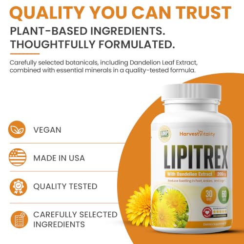 Harvest Vitality Lipitrex Diuretic Water Pills