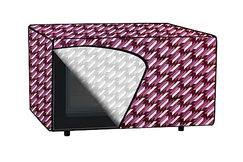 Image of The Furnishing Tree PVC Waterproof Microwave Oven Cover Compatible for Panasonic 27 L Convection NN-CD684BFDG Symmetric Pattern Voilet