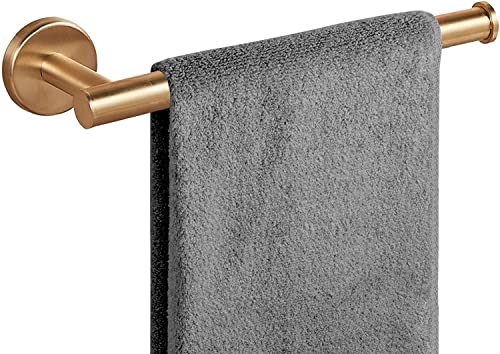 FOMANSH Handtuchring Selbstklebend Handtuchhalter für Badezimmer Küche Handtuchstange Ohne Bohren SUS 304 Edelstahl Gebürstet Gold Cover