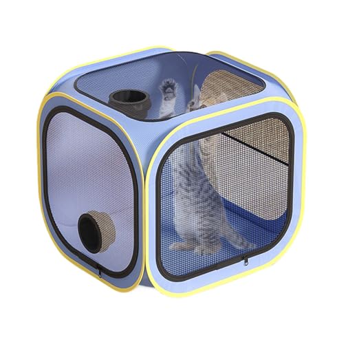 猫用ドライヤーボックス | ペットグルーミングハウス | 持ち運び可能なペット用ドライヤーケージ 小型大型猫や子犬用 飛散毛防止 クリーンデザイン 屋外利用可