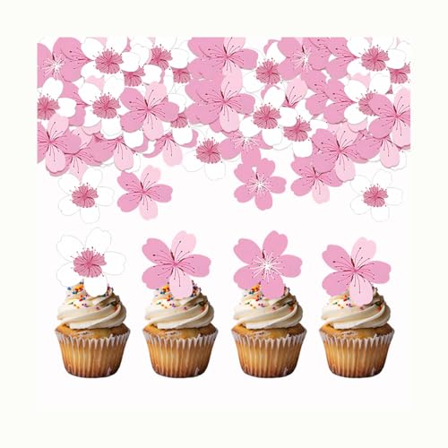 Comestibles de Flores para Tartas de Boda,60 PCS Flore de Decoración de Comestible para Pastel para Tartas de Cumpleaños para Mujeres Niñas Cumpleaños Decoración para Fiestas de Bodas