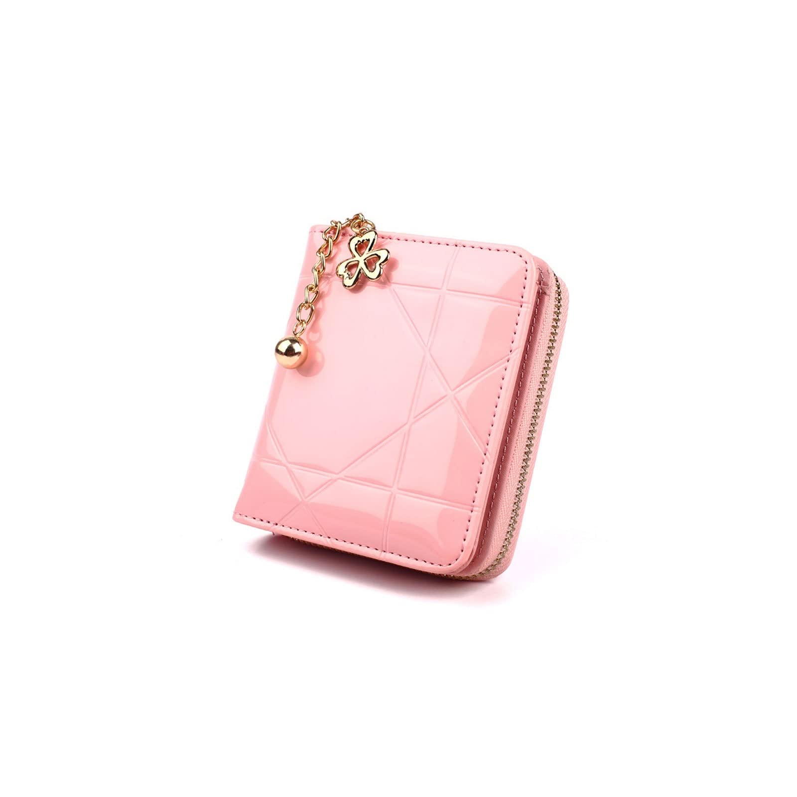 Porte-monnaie court petit portefeuille rose à offrir pour femme