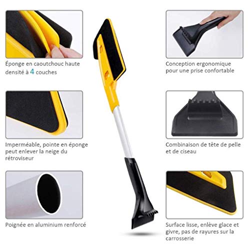 JKUNYU vacuümreiniger IJskrabber Car, Multifunctioneel 2-in-1 Sneeuw Brush Scrape EVA Sponge hoofd Ice Remover for Truck… - Image 4