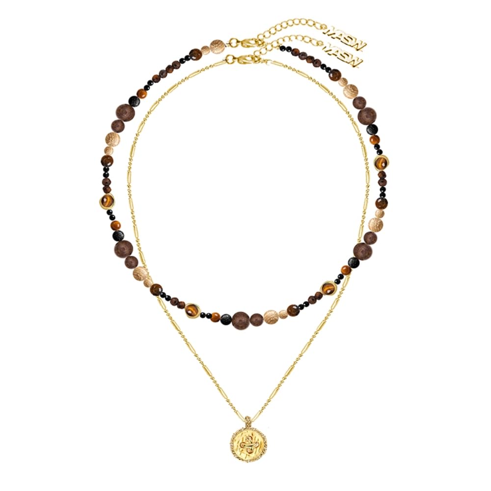 MASW Stylish vintage pendant necklace Geometric pendant clavicle chain women's necklace