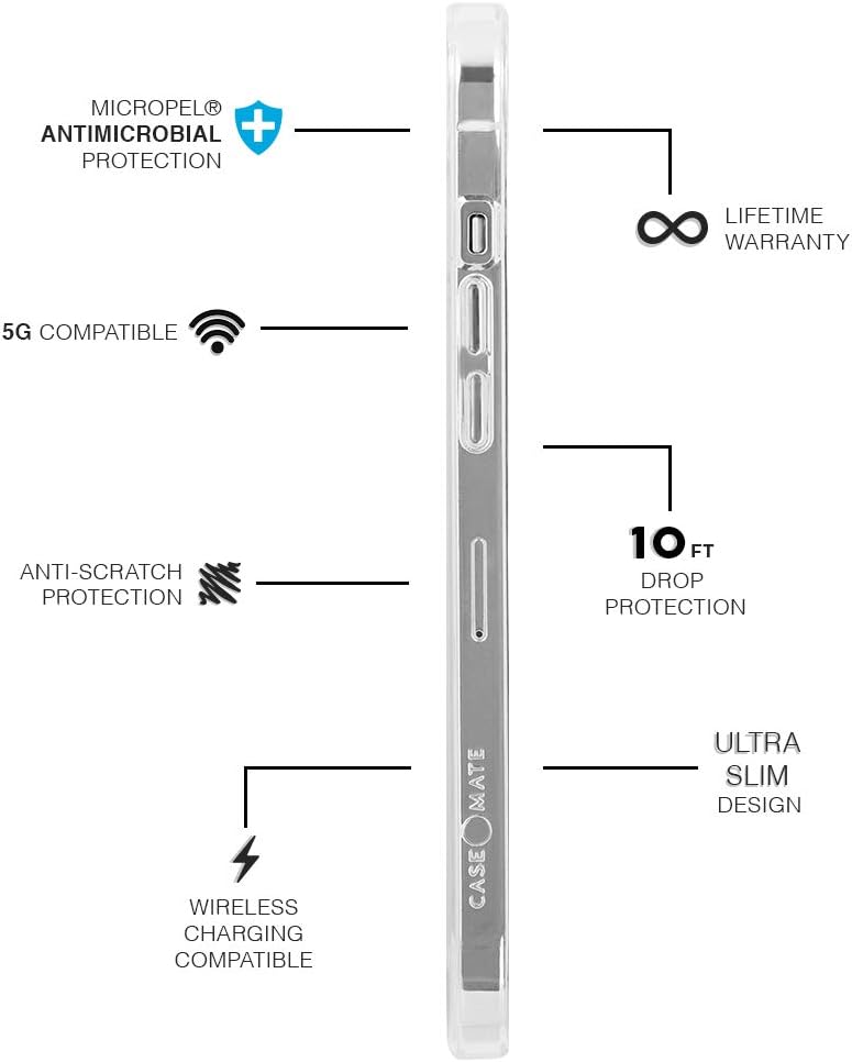 Bеѕt Prоmо Case-Mate - SOAP Bubble - Case for iPhone 12 and iPhone 12 Pro (5G) - 10 ft Drop Protection - 6.1 inch - Iridescent Swirl