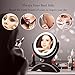 Makeup Mirror LED Lighted with 1X / 7X Magnification, Anjou Vanity Mirror Battery-Powered, Removable, Double Side, 360° Rotation for Countertop Cosmetic Makeup