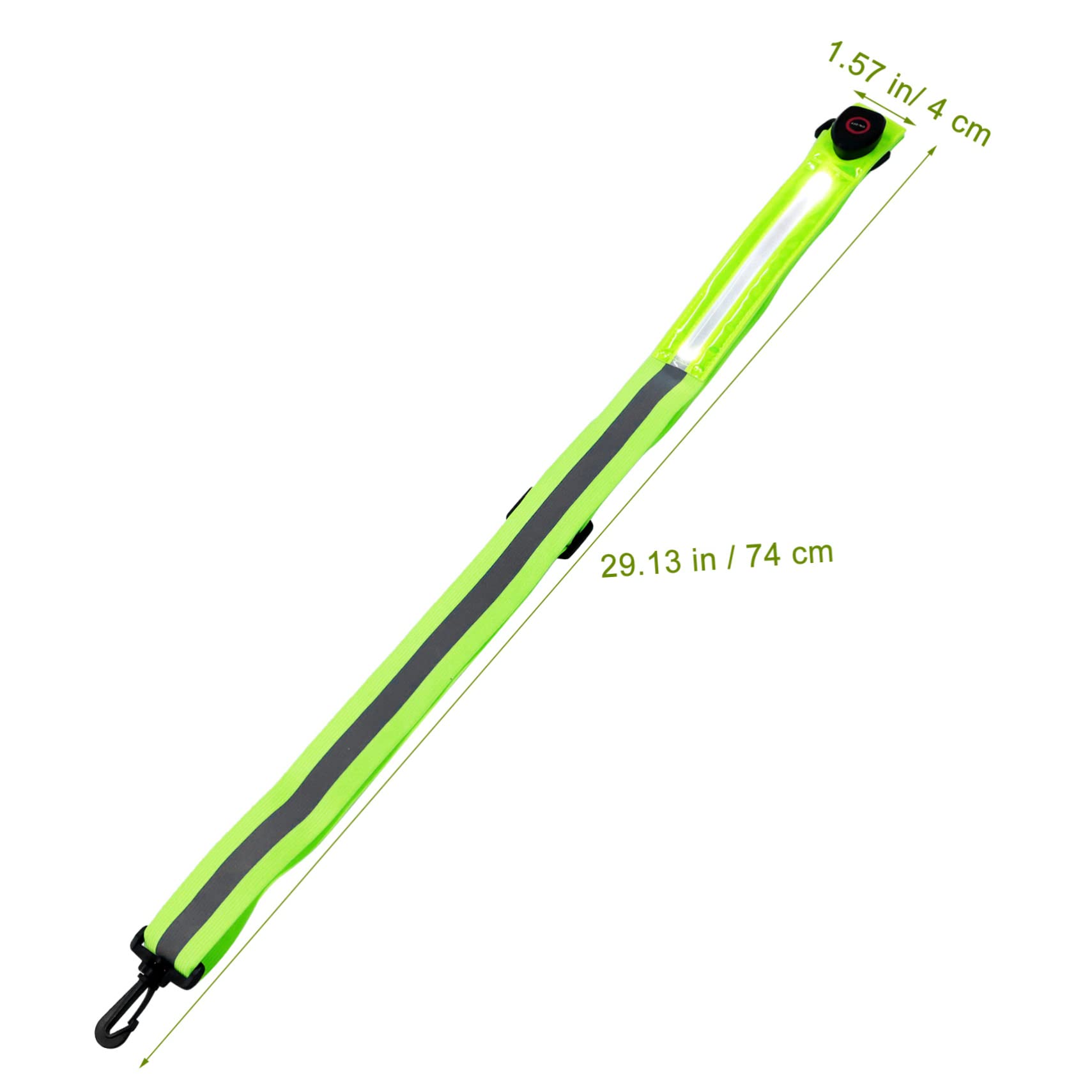 Toyvian LED Reflective Belt with LED Light High Visibility Elastic Band for Night Running Cycling Hiking and Safety Gear Rechargeable and Practical Accessory for Outdoor Activities