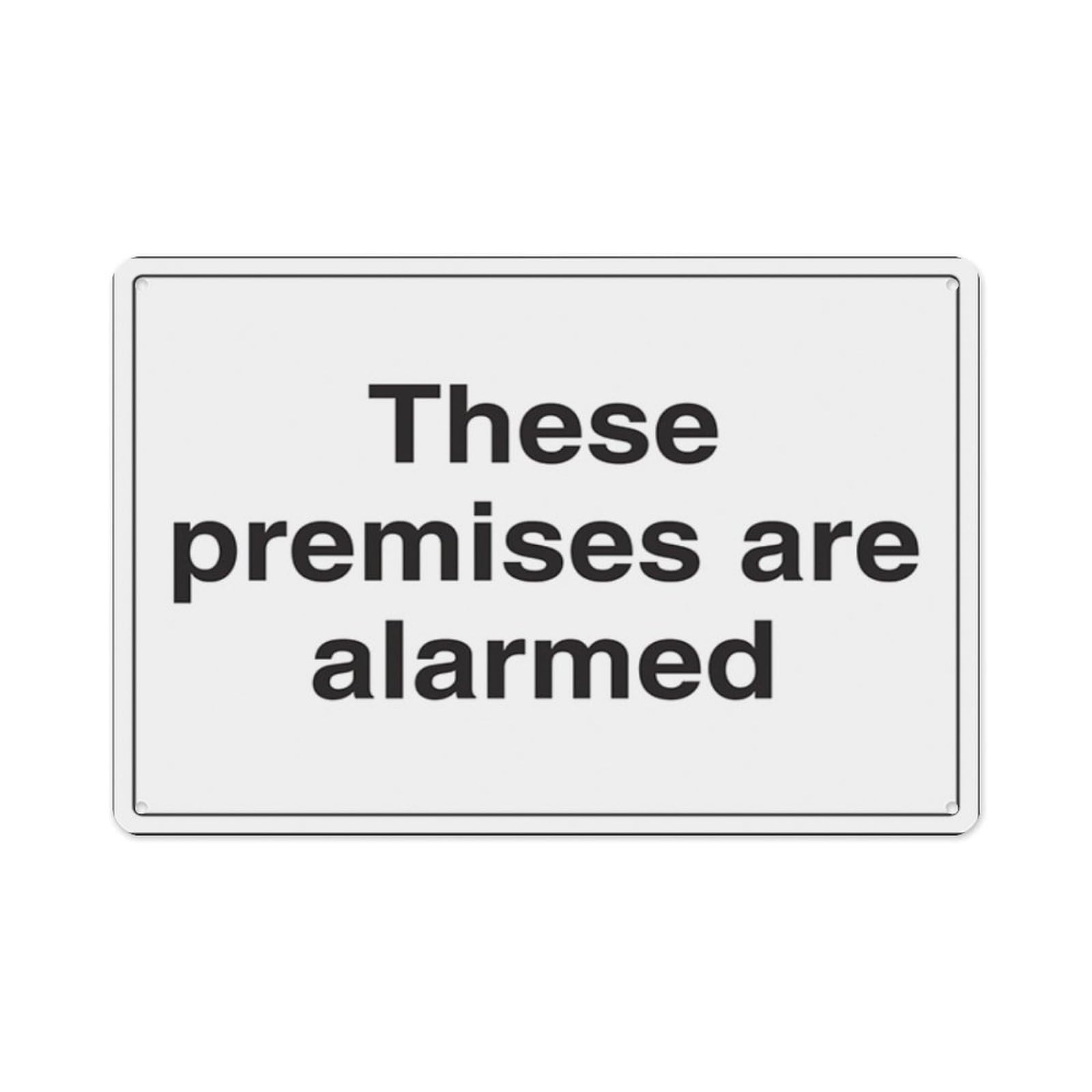 peiyeety These Premises Are Alarmed Aluminum Tin Warning Signs For Home Outdoor Garden 8X12 Inches