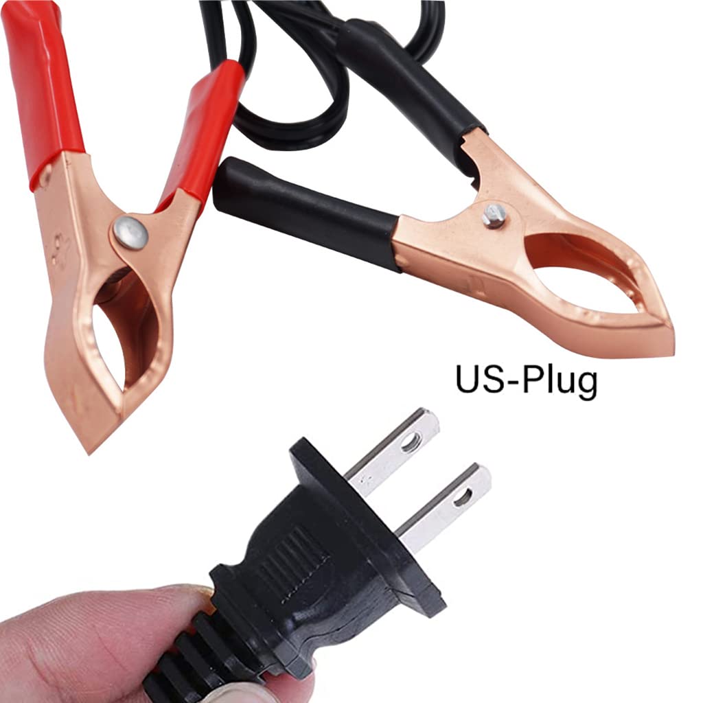 12V Sealed Lead Acid Battery Charger - 1300mA SLA Charger With Crocodile Clips & Short Circuit Protection
