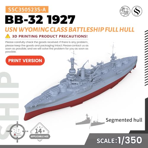 MRY-SFW LFC350523S-A 1/350 Model wojskowy zestaw USN Wyoming klasa 1927 pancernik BB-32 pełny kadłub