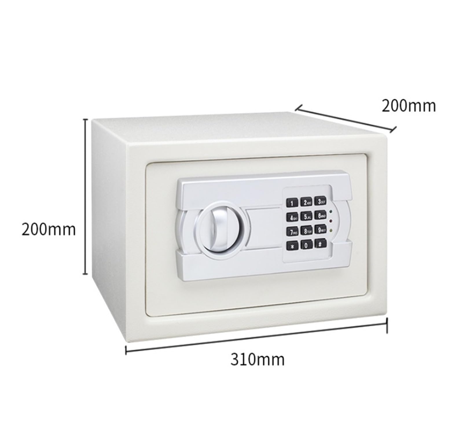 Caja fuerte digital de seguridad Cajas fuertes pequeñas for el hogar con sistema de alarma for guardar dinero Joyas Otros objetos de valor Cajas fuertes(Weiß)