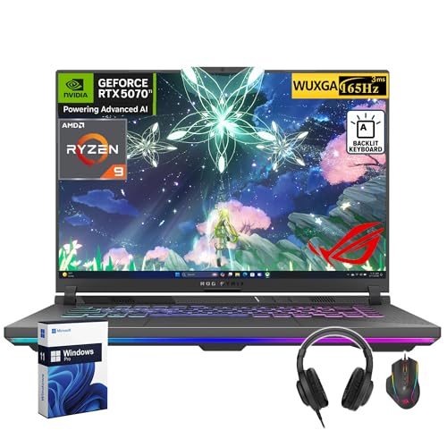 Image of ASUS ROG Strix G16 Gaming Laptop, NVIDIA RTX 5070 Ti(12GB GDDR7), 16-inch 165Hz 3ms FHD Display, AMD Ryzen 9 8940HX, 64GB DDR5, 4TB PCIe 4.0 SSD, Windows 11 Pro, Accessories
