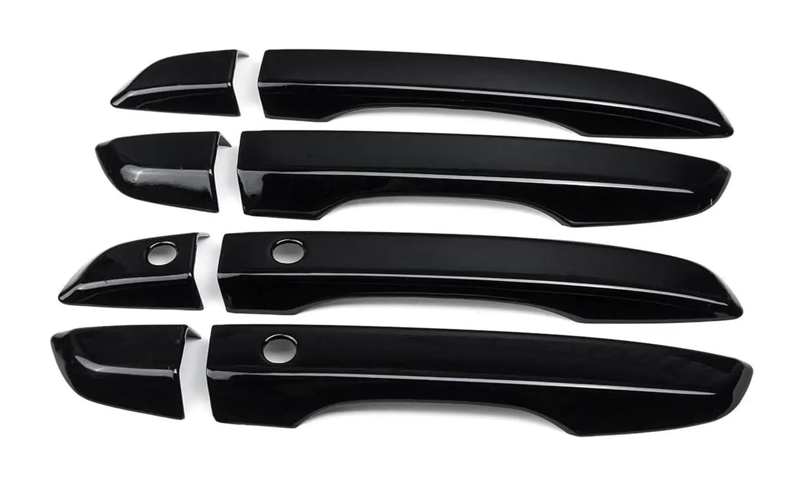 HCKCLMBMZW for Civic 10th 2016-2019 LHD Chrome Door Handle Cover Trim Molding Catch Overlay Garnish Cap Cup Protector Door Handle Cover(Black)