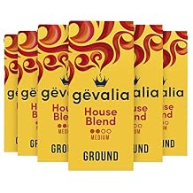 Gevalia House Blend Medium Roast Ground Coffee 12 oz Bags, Pack of 6