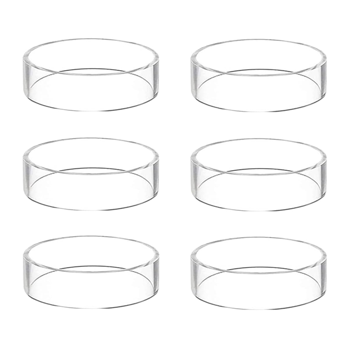 Riven 6 soportes de bola de acrílico transparente, soporte de exhibición redondo para baloncesto, voleibol, fútbol, cajas de almacenamiento de recuerdos