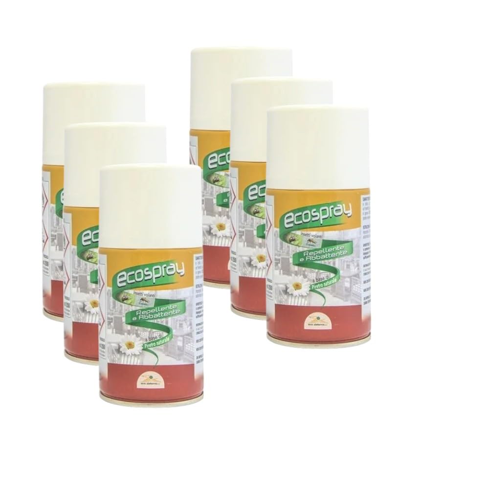 6 ECO SPRAY 250ml, insetticida per mosche e zanzare a base di estratto di Piretro (6)