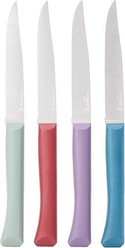 Miniatura 7 de Opinel Bon Appetit + cuchillos de mesa, juego de 4 cuchillos para carne, cuchillos de acero de alto carbono para fiestas, entretenimiento o uso
