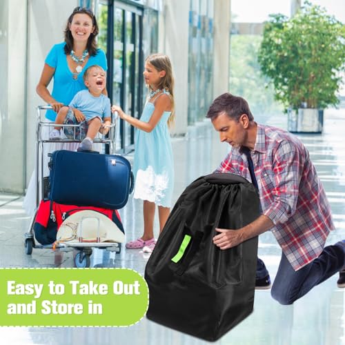 car seat bags for airplane travel durable carseat cover for air travel car seat travel bag with shoulder straps and 2pcs luggage tags for airplane