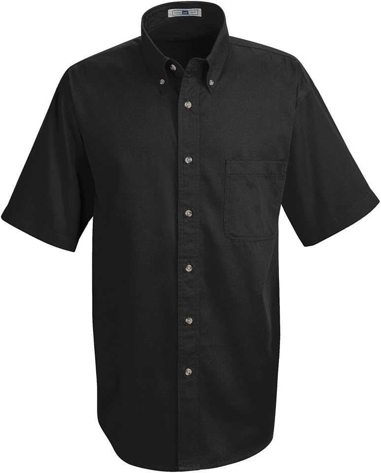 Lee Men's Meridian Performance Twill Shirt Black 5.0oz Short Sleeve