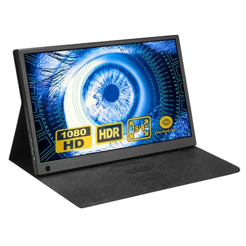 Unicview Monitor Portátil 15,6 Pulgadas, Resolución FHD 1920x1080, Conexiones HDMI/Type-C/USB-C, Compatible con PC, Mac, PS3, PS4, PS5, Xbox y Switch