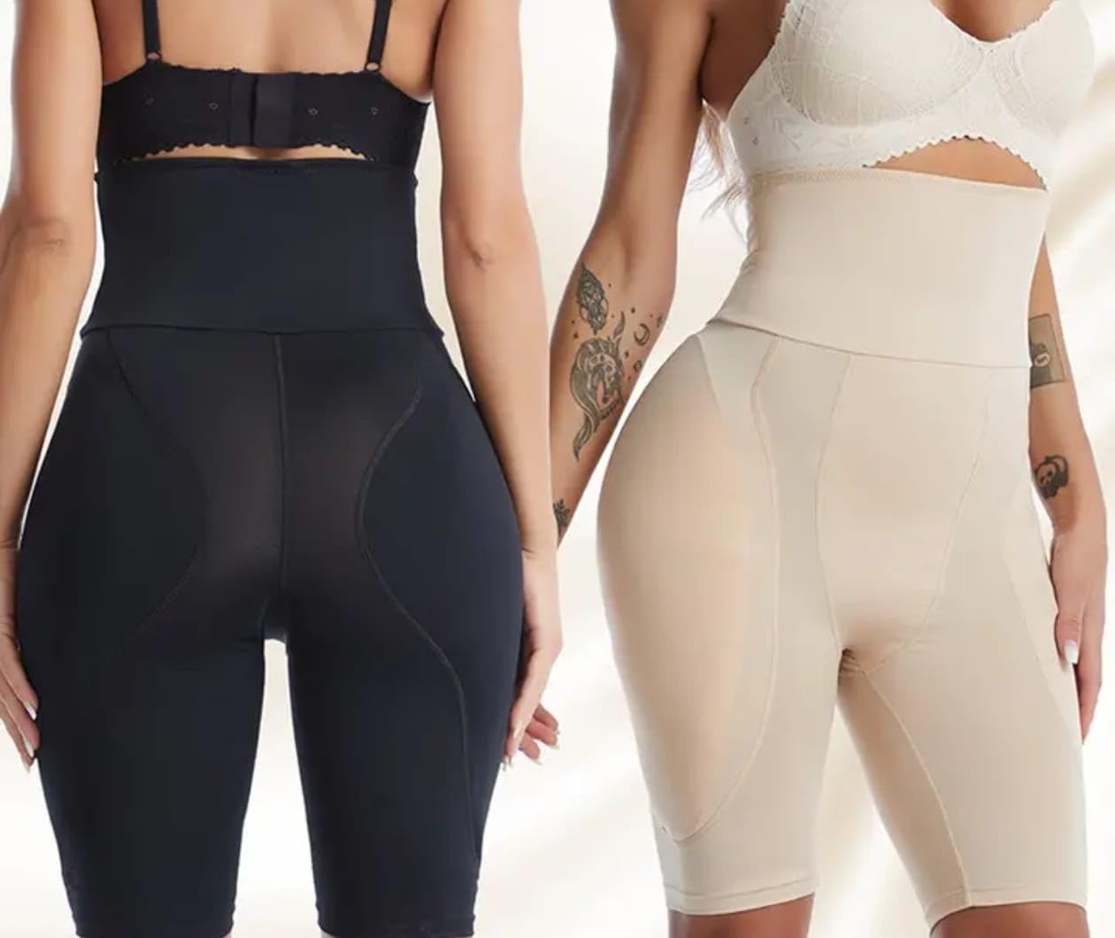 munaafi® Women Thigh Slimmer with High Waist and Fake Buttocks Removable Padded's Body Sculpting Shaping Panties (M, Black) - Image 6 thumbnail