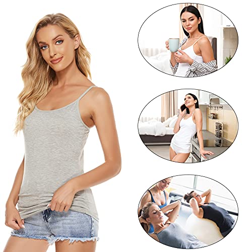 Image of BQTQ 6 Pcs Women's Camisole Tank Tops Spaghetti Strap Basic Undershirts