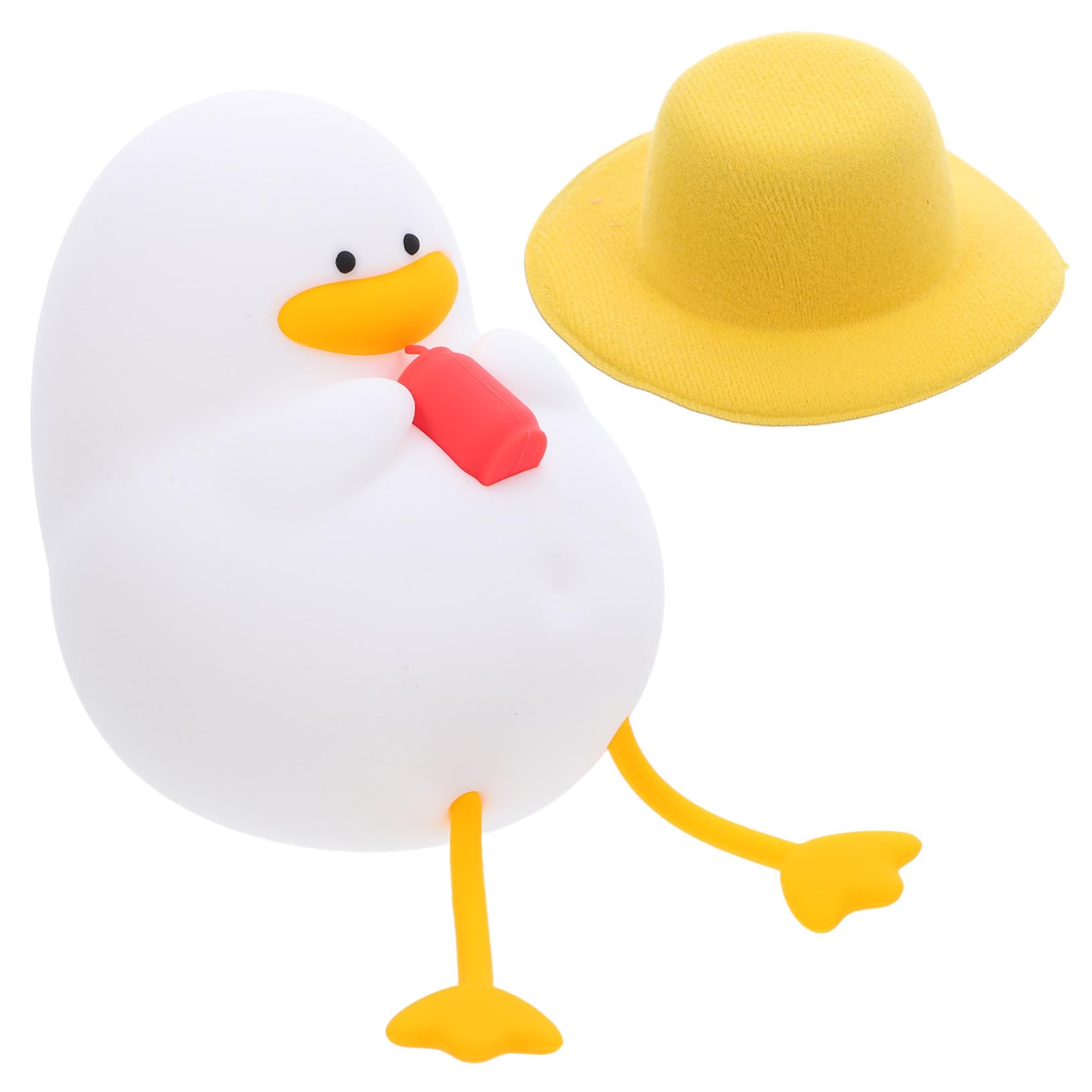 NUOBESTY Luz Nocturna Pato de Dibujos Animados en Silicona Abs PC | Amarillo, Resistente a Caídas, para Guardería y Tomas Nocturnas, Estilo Adorable y Juguetón