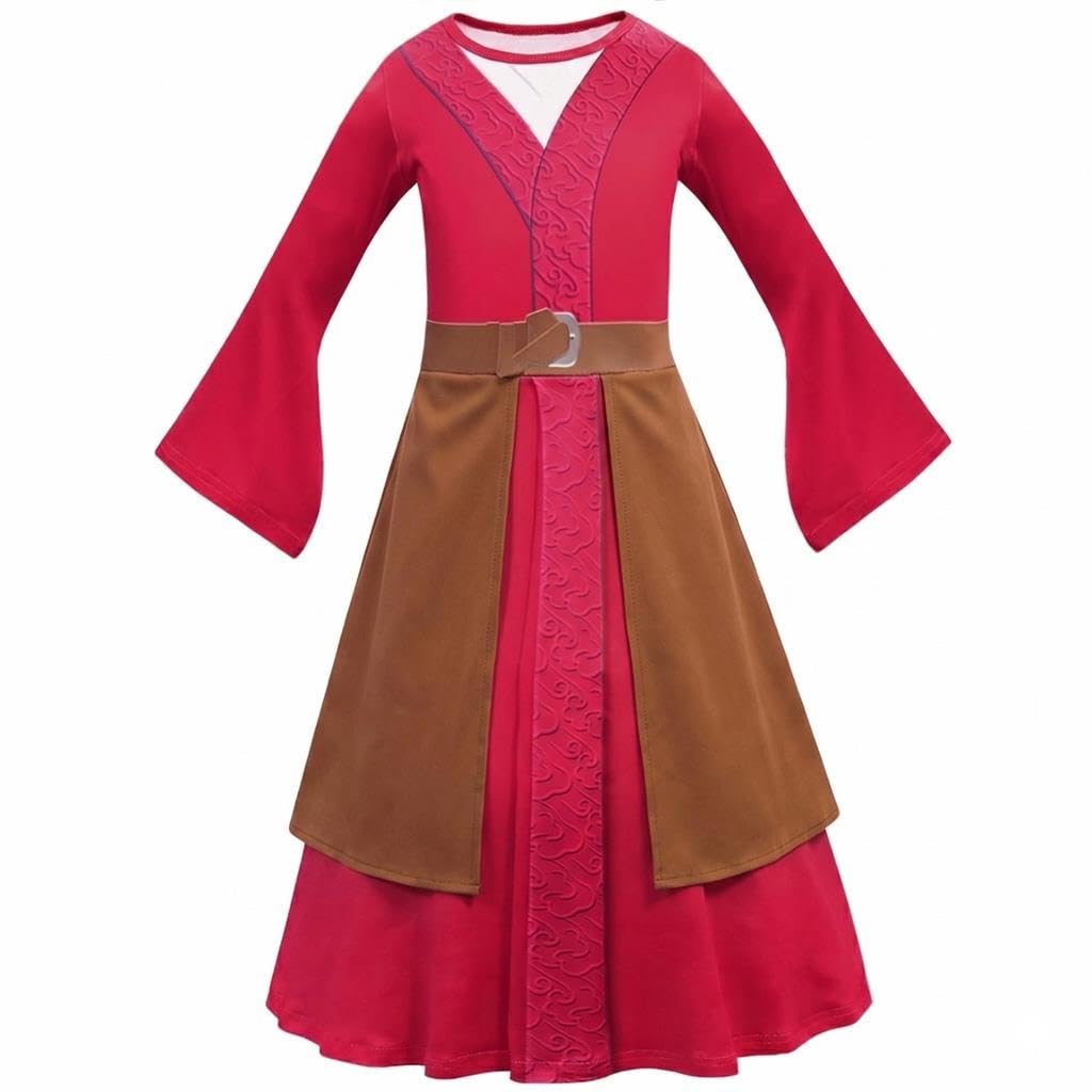 Lito Angels Girls Chinese Warrior Princess Costume, Red 277, 12-13 Years