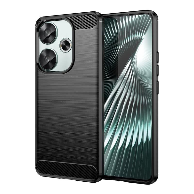 Image of Hybrid Carbon Fiber Back Case for Poco F6 5G (Black)