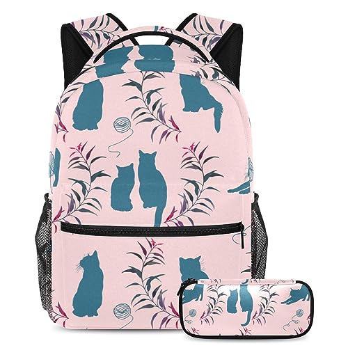 Sac à dos motif chat avec sa trousse, le cadeau de rentrée idéal pour adolescents