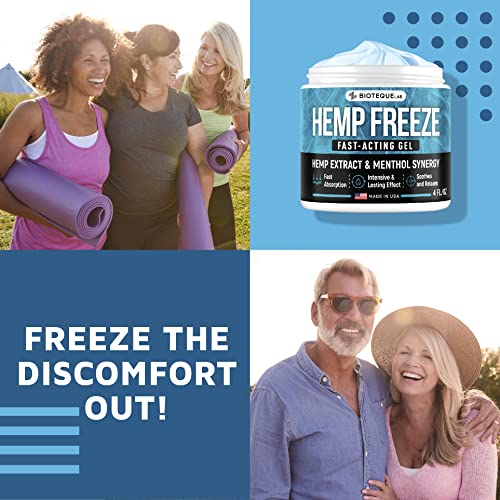Hemp Cream 4 fl oz - Made in USA - Natural Hemp Extract Cream - for Discomfort in Knees, Joints and Lower Back - Hemp Oil Extract Cream with Arnica, MSM & Menthol - Image 6