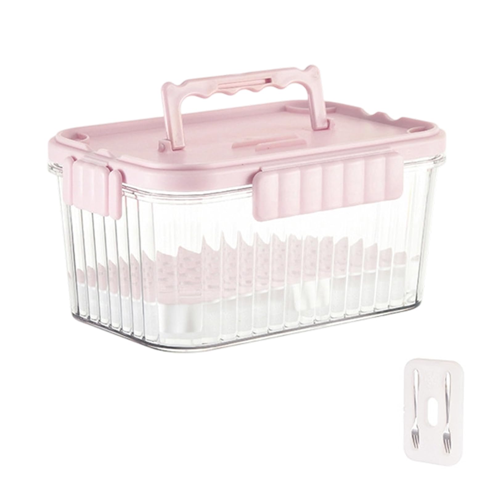 Msioytog Stackable Seasoning Storage Container for Outdoor Trips and Home Gadget Insulated Food Storage Container See Through Refrigerator for Camping
