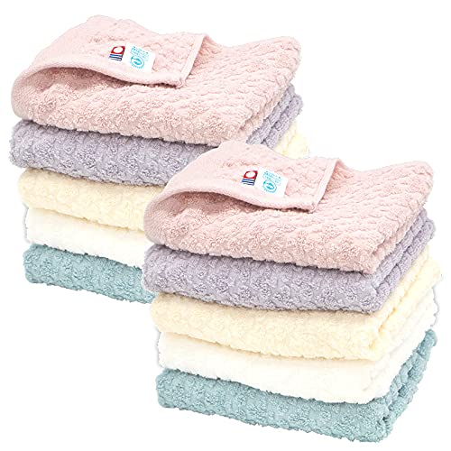 日繊商工 今治タオル エコクローバー (スモーキーカラーセット, フェイスタオル10枚セット)