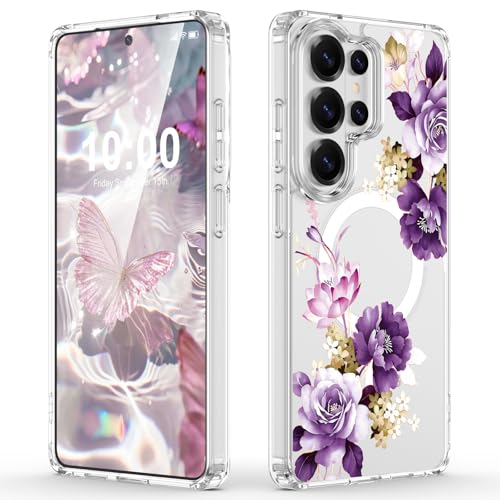 Coque fleur Samsung S26 Ultra magnétique, l'idée cadeau idéale pour femmes et filles