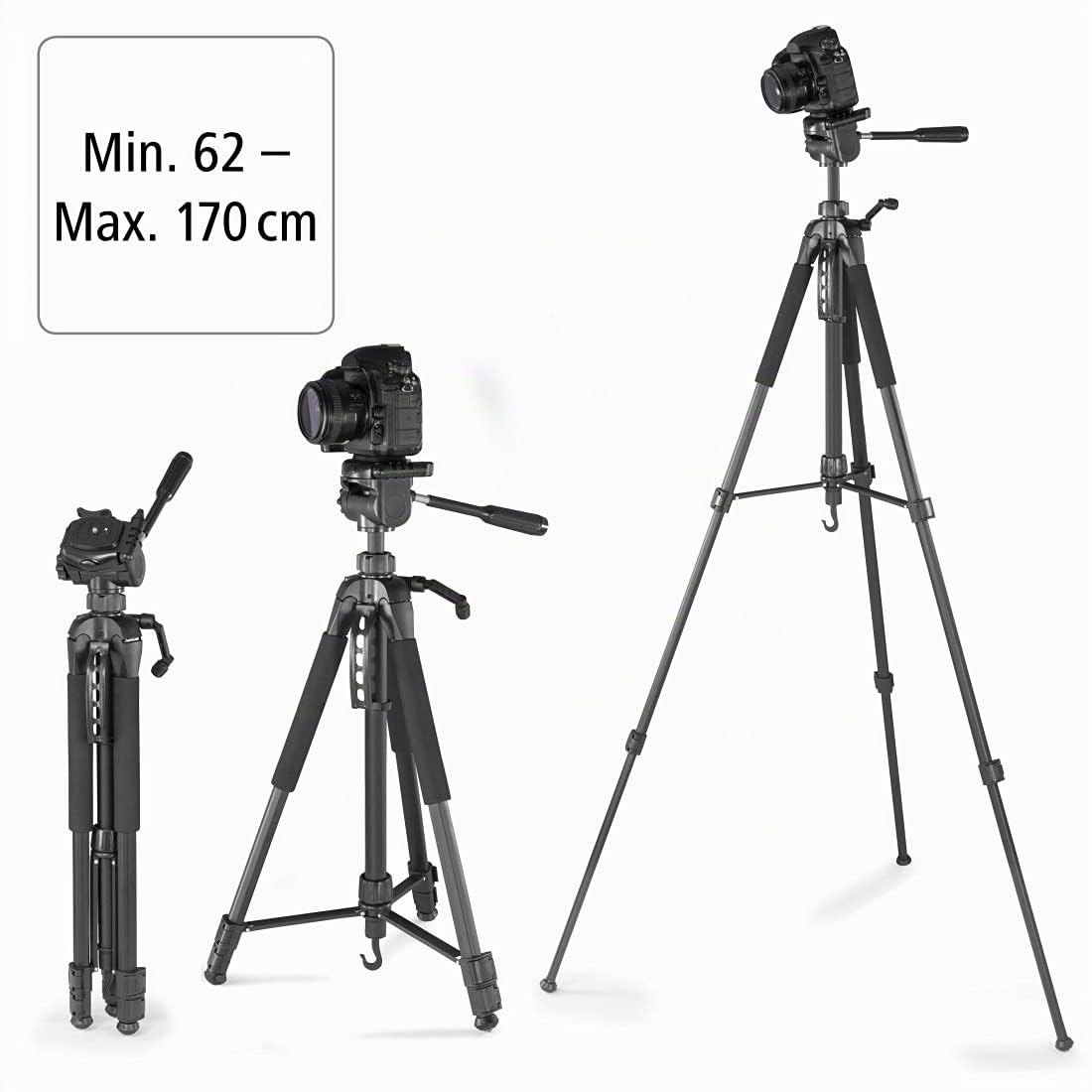 Hama 3 Bein Stativ für Kamera und Handy – Bild 5
