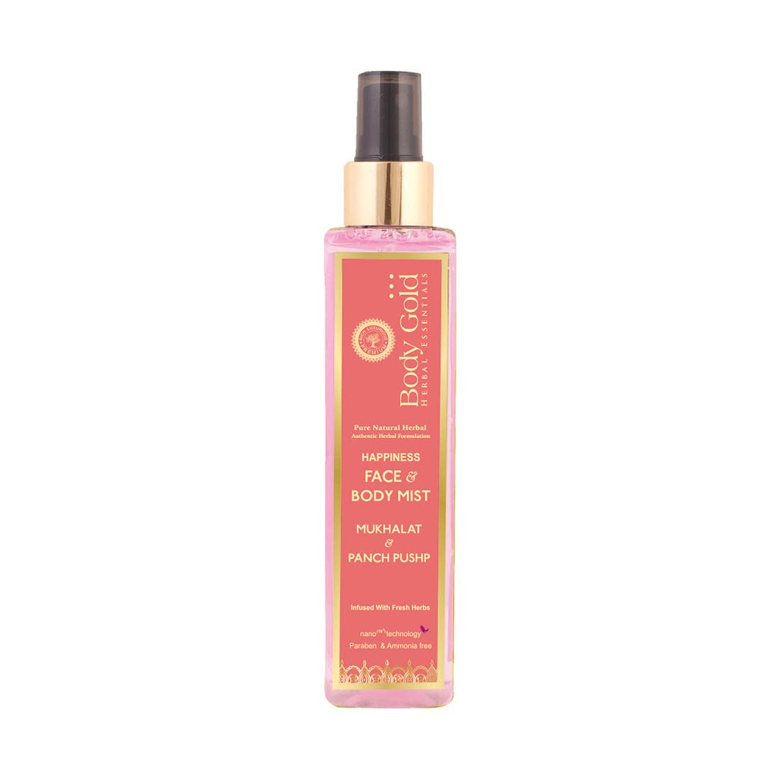Body Gold Face & Body Mist Mukhalat & Panch Pushp Infused With Fresh Herbs, Paraben And Sulphate Free, 200ml