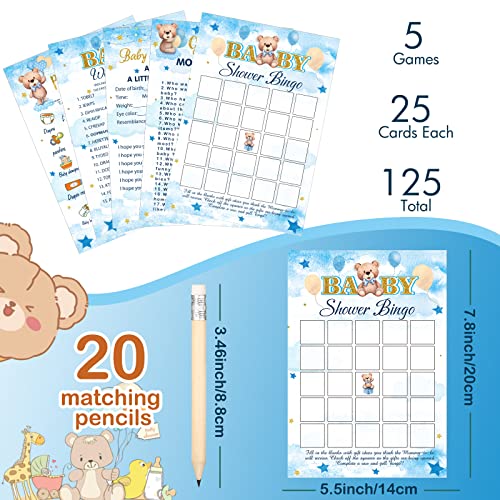 image for Yinder 145 Pieces Baby Shower Games for Boy or Girl Game Activities Ca