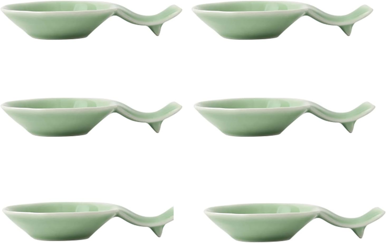 Chopstick Rest Chopsticks Holders Rack Dual Use Sauce Dishes for Dipping Ceramic Dipping Bowls Celadon Dipping Sauce Bowls