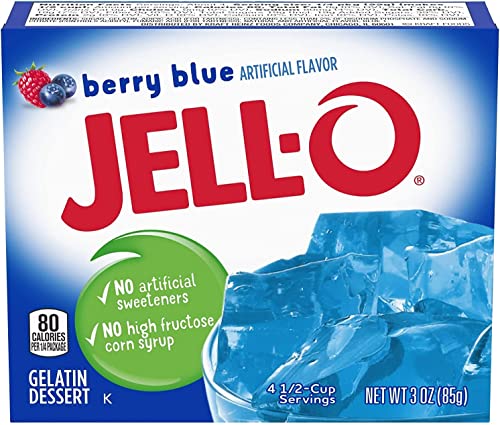 Jell-o gelatina al mirtillo blu
