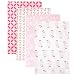 Hudson Baby Flannel Receiving Blankets, Pink Owls