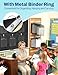 SUNEE 30 Packs Oversized Reusable Dry Erase Pocket Sleeves with 2 Rings, Black 10x14 Ticket Holders, Clear Plastic Sheet Protectors, Teacher School Classroom Supplies