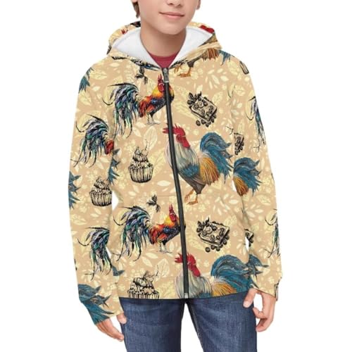 Pinupub Cute Hooded Sweatshirt For Kids Full Zipper Fall Winter Long Sleeve Casual Zip Up Hoodies3