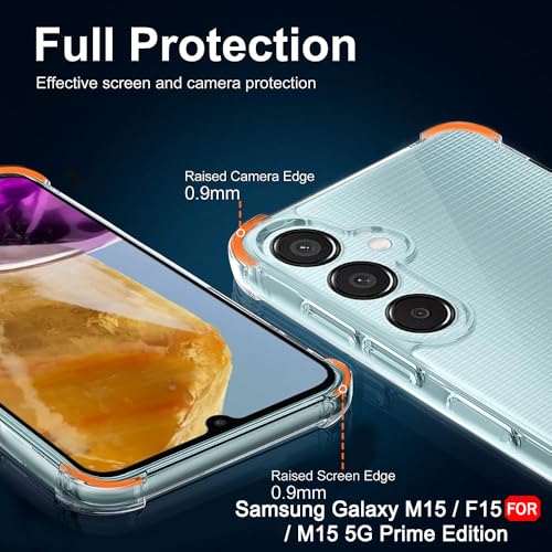 Image of TheGiftKart Transparent Crystal Clear Back Cover Case for Samsung Galaxy M15 / F15 / M15 5G Prime Edition | Shockproof Soft TPU Case | Cushioned Edges for Ultimate Protection Cover (TPU, Transparent)